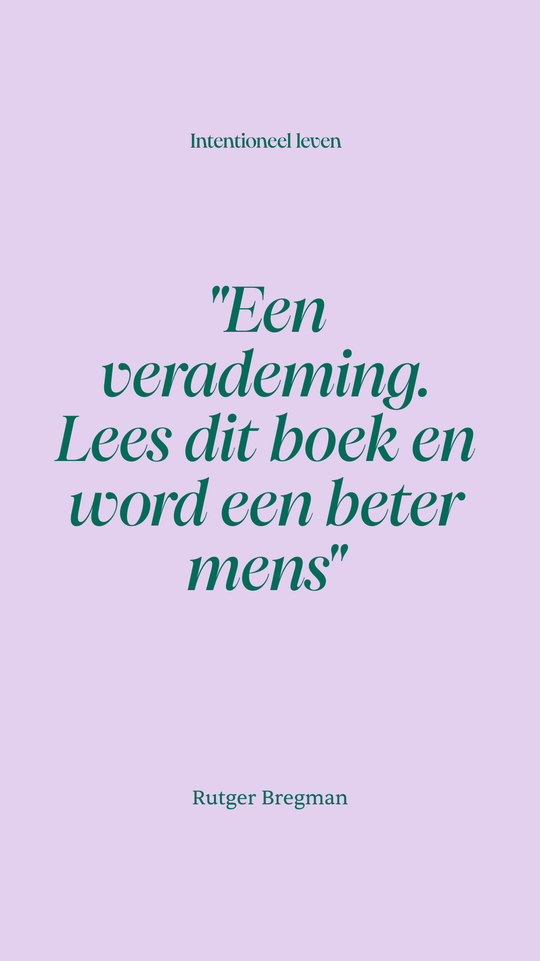 Intentioneel leven