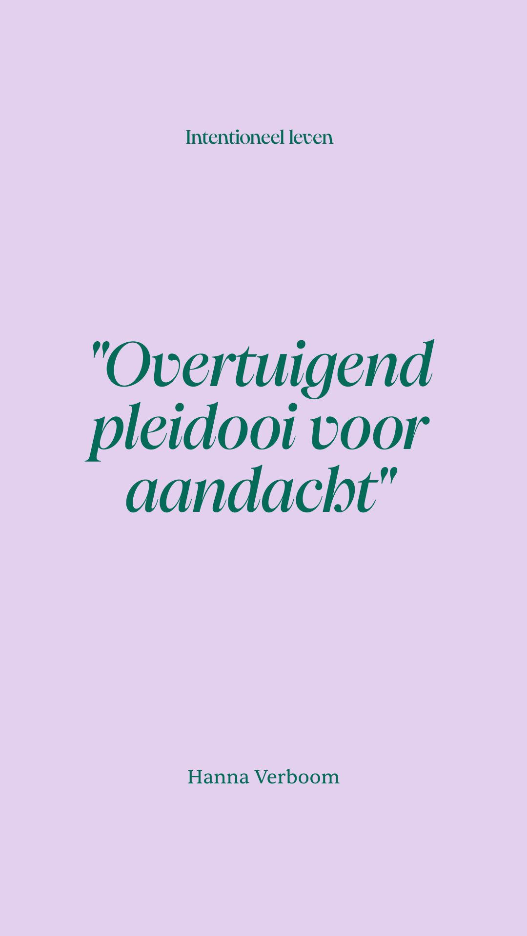 Intentioneel leven