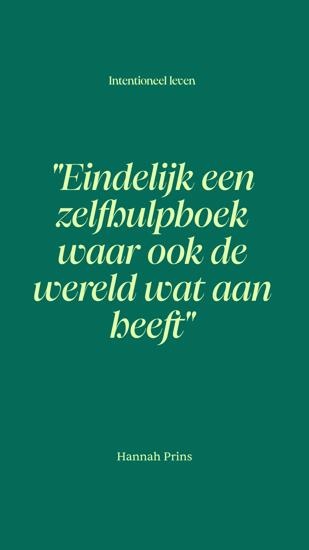 Intentioneel leven