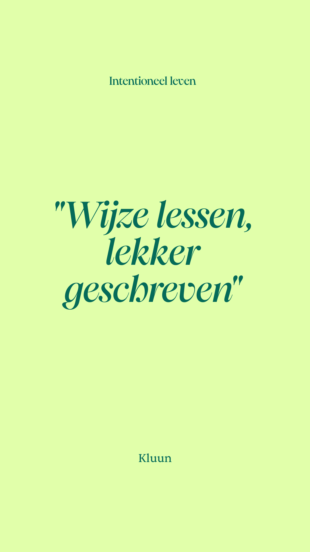 Intentioneel leven
