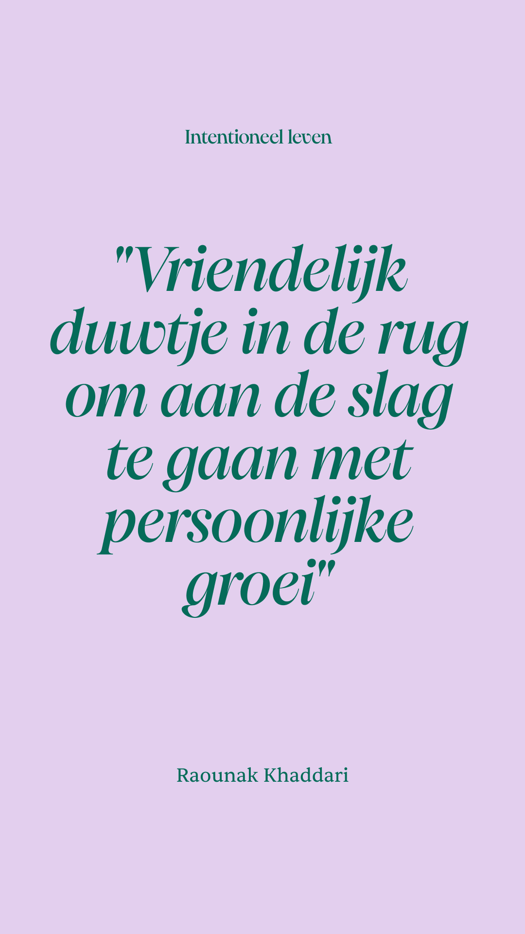 Intentioneel leven