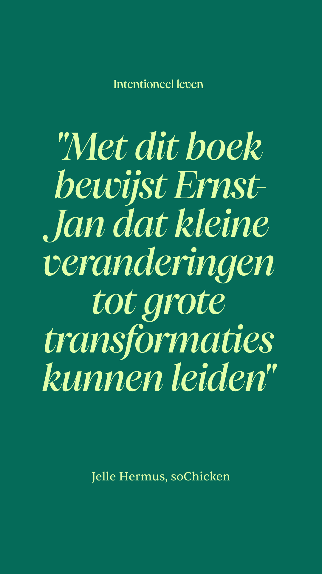 Intentioneel leven