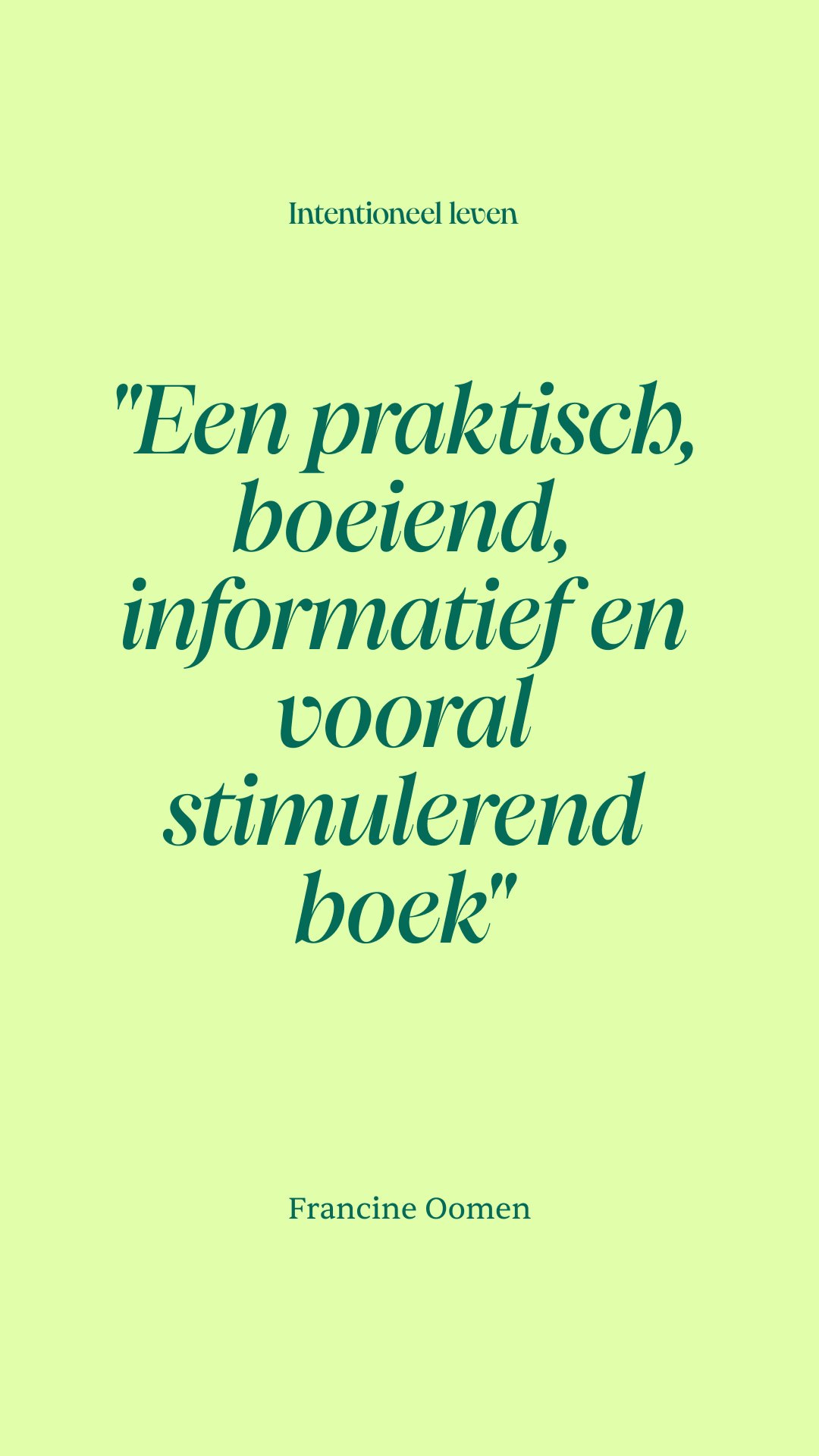 Intentioneel leven